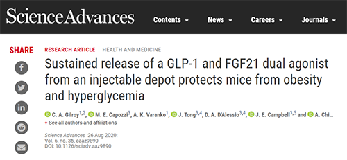 GLP1-ELP和ELP-FGF21协同治疗具有减肥作用 k8国际